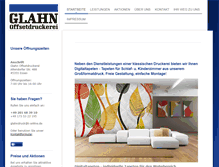 Tablet Screenshot of glahn-druck.com